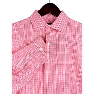 Unlisted Kenneth Cole‎ Regular Fit Pink Plaid Long Sleeve Button Down Shirt